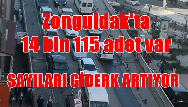 Zonguldak´ta trafiğe kayıtlı 162 bin 692 araç var