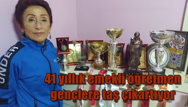 41 yıllık emekli öğretmen gençlere taş çıkartıyor