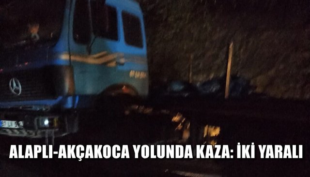 ALAPLI-AKÇAKOCA YOLUNDA KAZA: İKİ YARALI