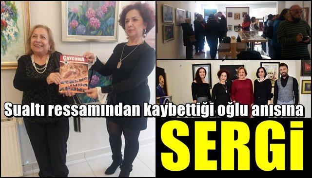 Sualtı ressamından kaybettiği oğlu anısına sergi