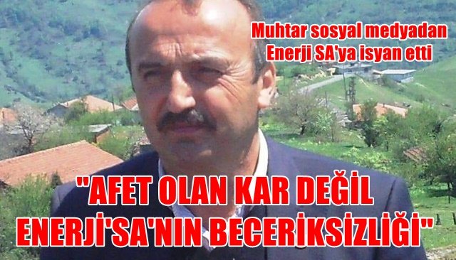 ´´AFET OLAN KAR DEĞİL ENERJİ´SA´NIN BECERİKSİZLİĞİ´´