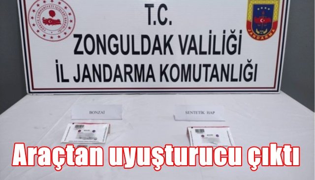 Jandarmanın arama yaptığı araçtan uyuşturucu çıktı