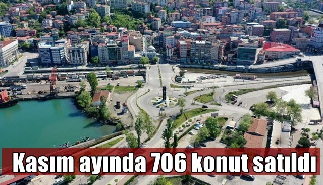  Kasım ayında Zonguldak’ta 706 konut satıldı