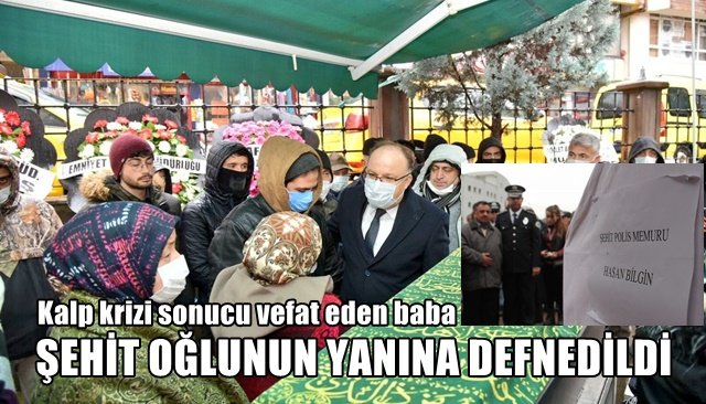 ŞEHİT OĞLUNUN YANINA DEFNEDİLDİ