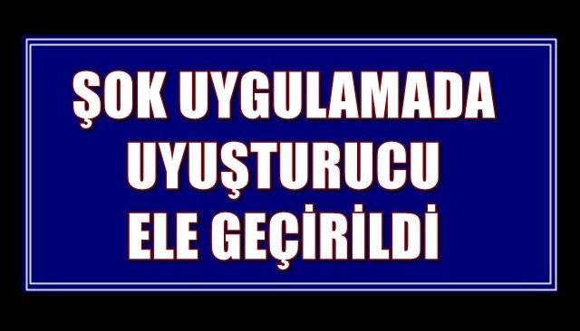 ŞOK UYGULAMADA SÜRÜCÜ VE YANINDAKİ ŞAHSIN ÜZERİNDEN UYŞTURUCU ÇIKTI