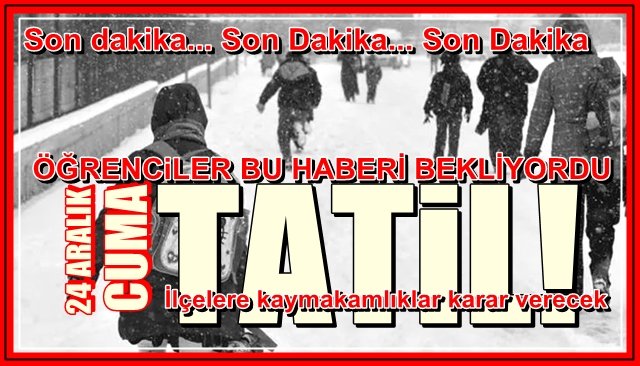 Son Dakika... Valilik Açıkladı... Okullar Tatil..