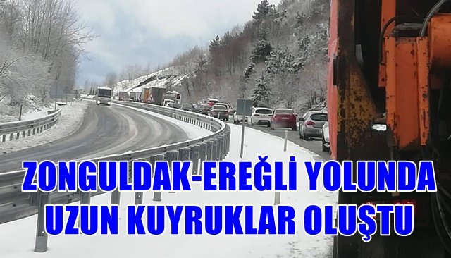 Yoğun kar yağışı karayollarında etkili oldu