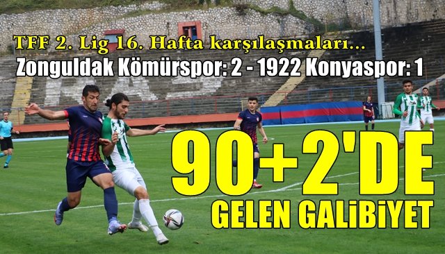  Zonguldak Kömürspor: 2 - 1922 Konyaspor: 1