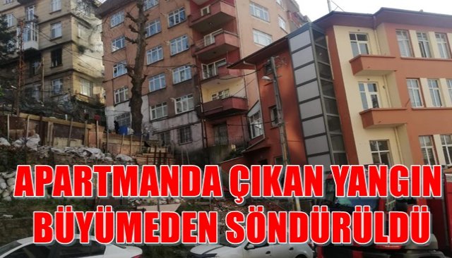 APARTMANDA ÇIKAN YANGIN BÜYÜMEDEN SÖNDÜRÜLDÜ