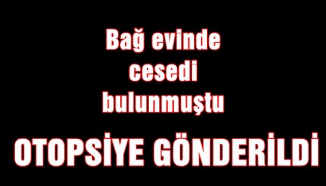 Bağ evinde cesedi bulunmuştu