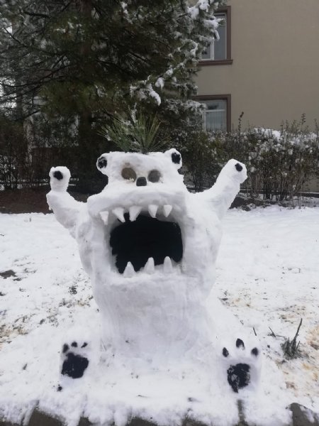 BUZ GİBİ HAVADA İÇ ISITAN KARDAN FİGÜRLER - 7