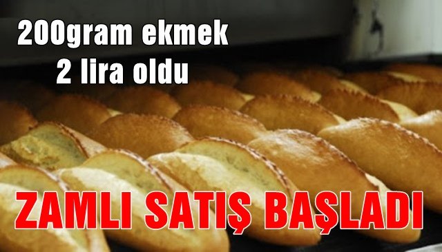 EKMEKTE ZAMLI SATIŞLAR BAŞLADI