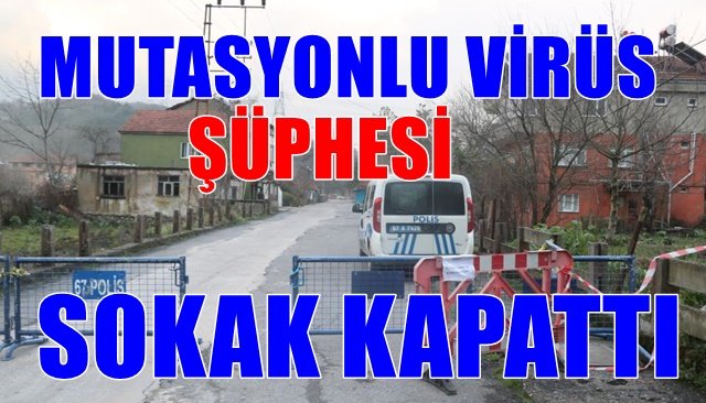 MUTASYONLU VİRÜS ŞÜPHESİ SOKAK KAPATTI