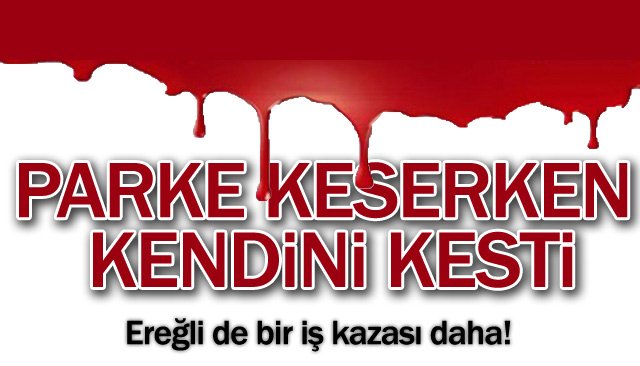 PARKE KESERKEN KENDİNİ KESTİ!