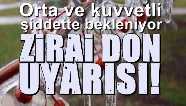 Yer yer kuvvetli olacak... ZİRAİ DON UYARISI