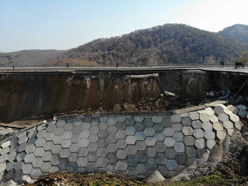 Düzce Zonguldak yolu çöktü - 5
