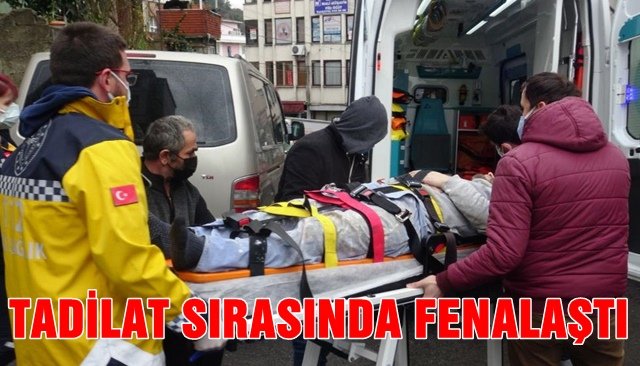 Fenalaşan işçi iskeleden düştü