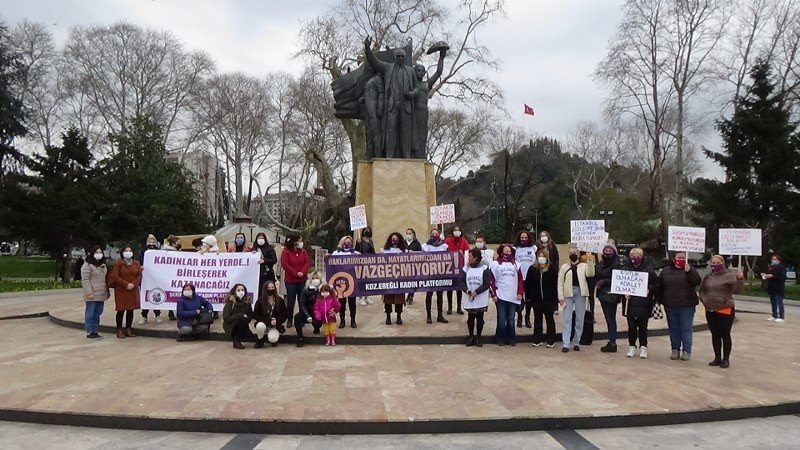 ‘İSTANBUL SÖZLEŞMESİ’ PROTESTOSU - 1