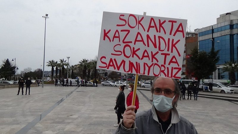 ‘İSTANBUL SÖZLEŞMESİ’ PROTESTOSU - 5