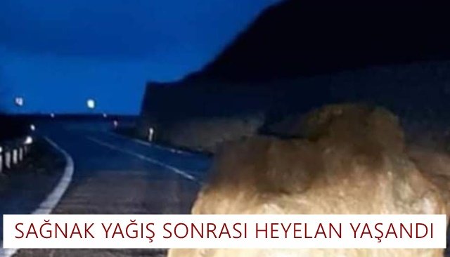 SAĞNAK YAĞIŞ SONRASI HEYELAN YAŞANDI