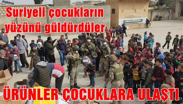 Suriyeli çocukların yüzünü güldürdüler