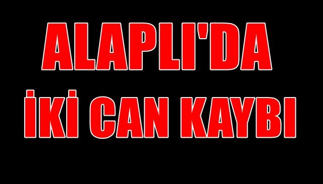 ALAPLI´DA İKİ CAN KAYBI