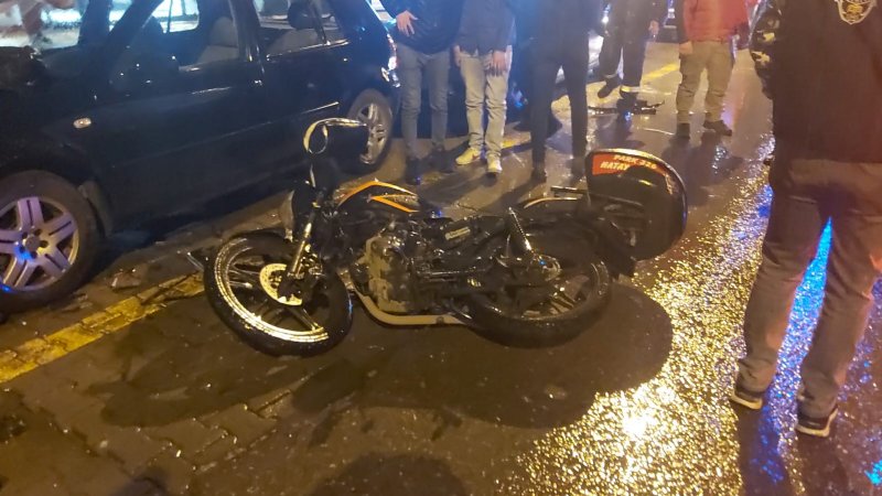 OTOMOBİLLE ÇARPIŞAN MOTOR SÜRÜCÜSÜ YARALANDI - 2
