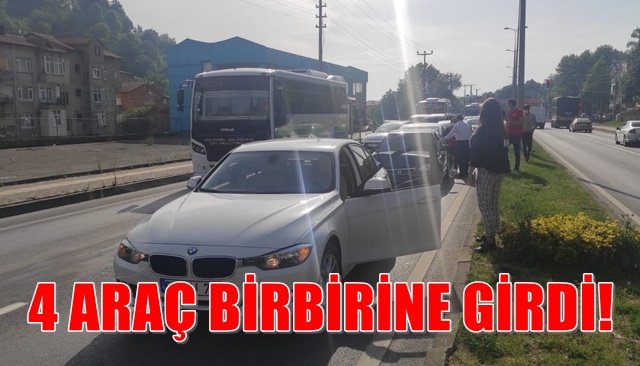 4 ARAÇ BİRBİRİNE GİRDİ!