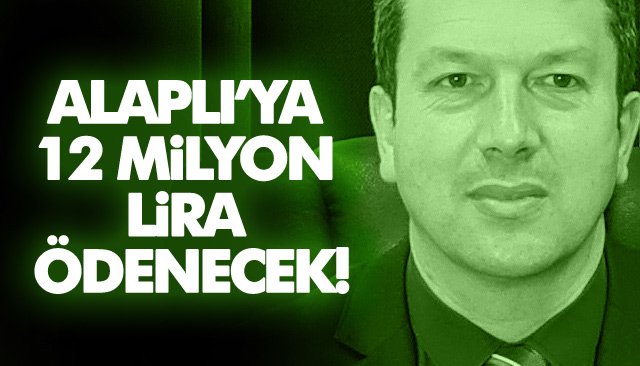 ALAPLI’YA 12 MİLYON LİRA ÖDENECEK! 