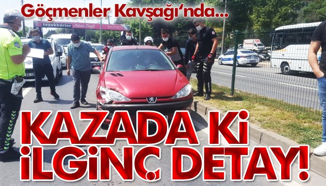 GÖÇMENLER KAVŞAĞINDA KAZA