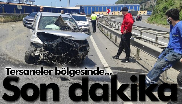 TERSANELER BÖLGESİNDE TRAFİK KAZASI