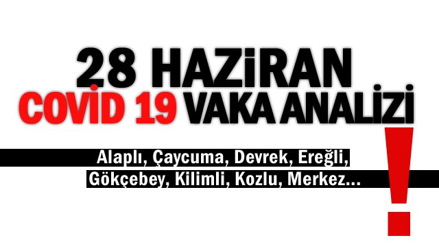 28 HAZİRAN COVİD 19 VAKA ANALİZİ