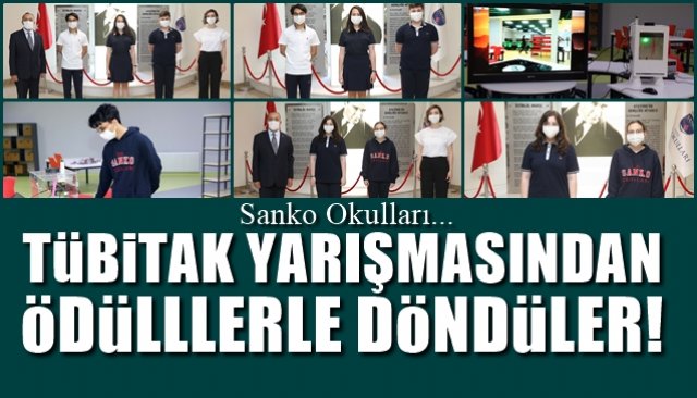 TÜBİTAK YARIŞMASINDAN ÖDÜLLERLE DÖNDÜLER