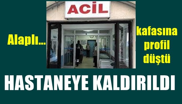 Kafasına profil düştü… Hastaneye kaldırıldı