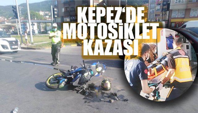  MOTOSİKLET İLE TİCARİ TAKSİ ÇARPIŞTI: 1 YARALI 