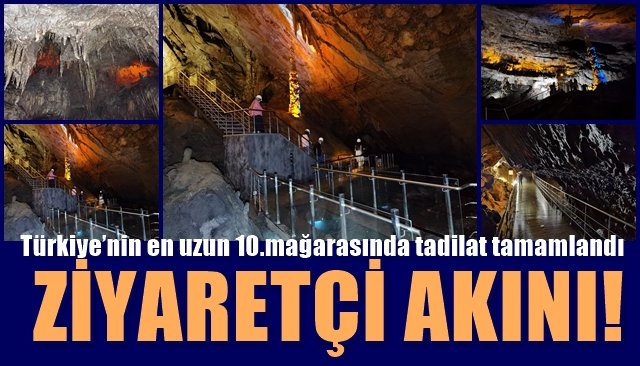 Türkiye’nin en uzun 10.mağarasında tadilat tamamlandı… ZİYARETÇİ AKINI