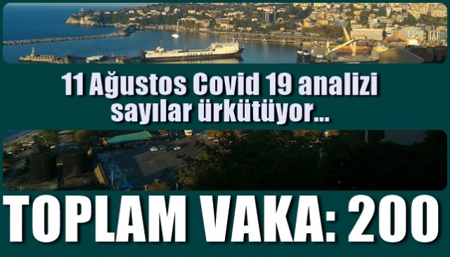 11 Ağustos Covid 19 analizi! TOPLAM VAKA: 200