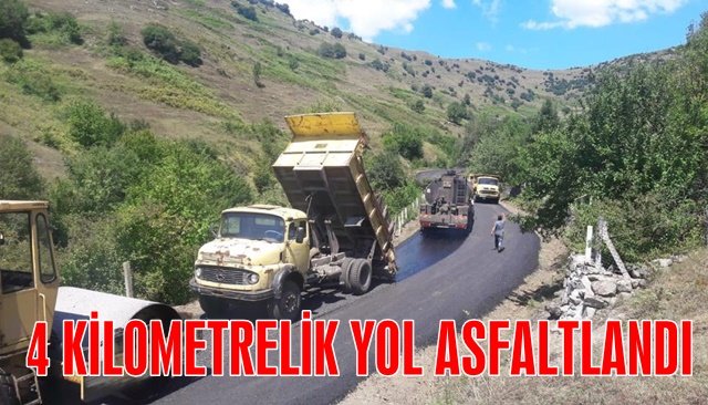 AKKAYA’DA 4 KİLOMETRELİK YOL ASFALTLANDI