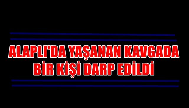 ALAPLI´DA YAŞANAN KAVGADA BİR KİŞİ DARP EDİLDİ