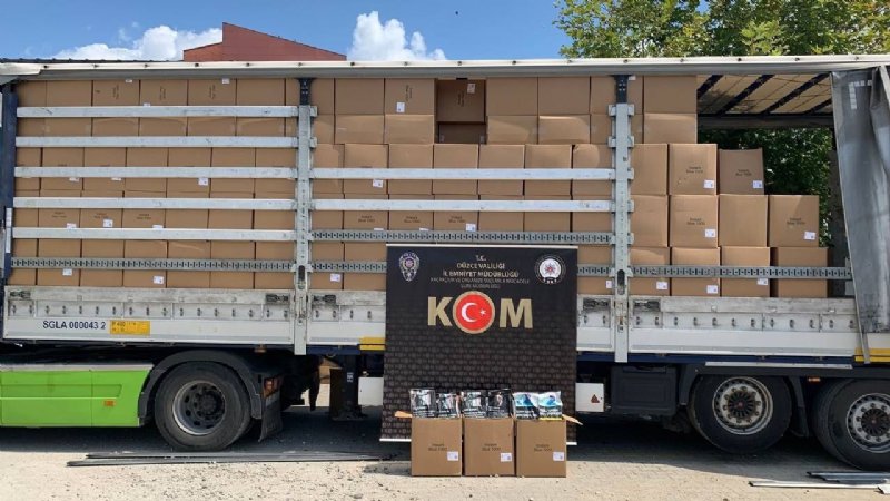 Düzce´de düzenlenen operasyonla ele geçirildi… TAM 9 TON 616 KİLO! - 2