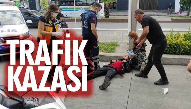 Akaryakıt istasyonunda kafa kafaya çarpıştılar