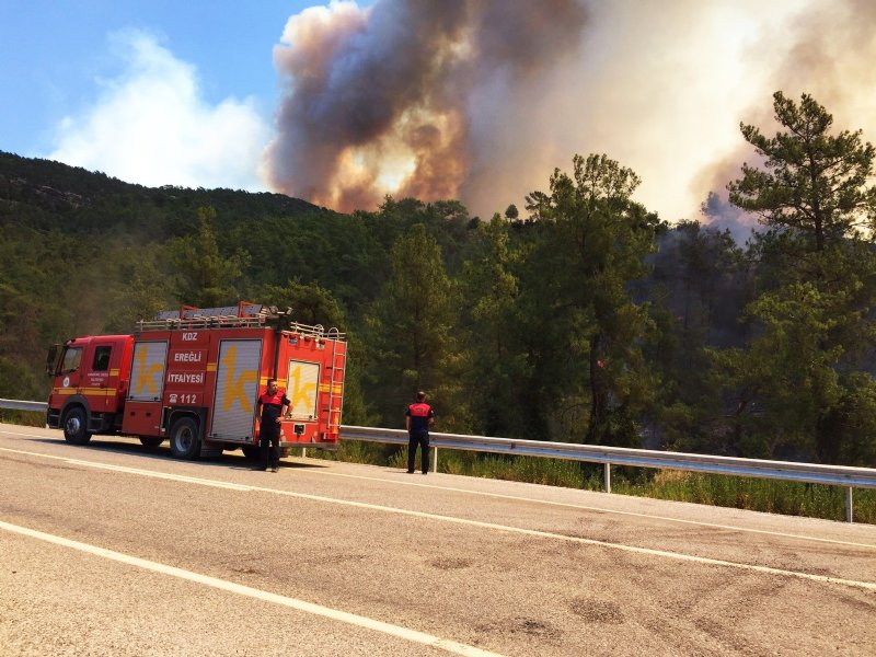 EREĞLİ İTFAİYE EKİBİ, MANAVGAT’A YARDIM EDİYOR - 2