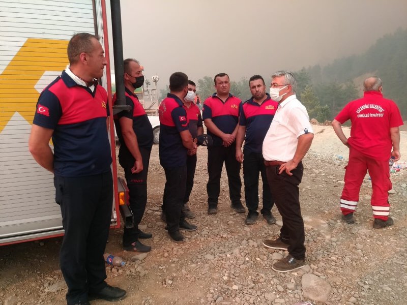Ereğlili itfaiyeciler Manavgat’ta yangın bölgesinde - 5