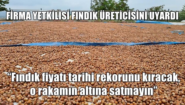 FİRMA YETKİLİSİ FINDIK ÜRETİCİSİNİ UYARDI