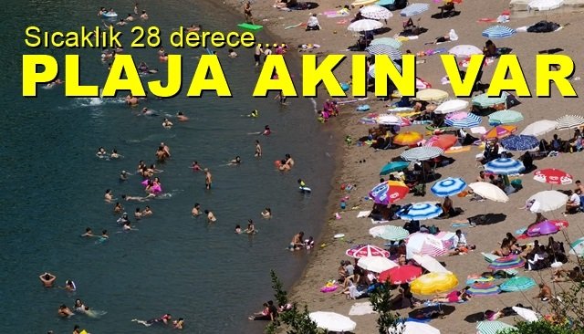 Hava sıcaklığı 28 derece… Vatandaş plaja akın etti