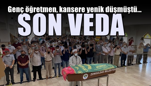 Kanserden ölen öğretmene son veda