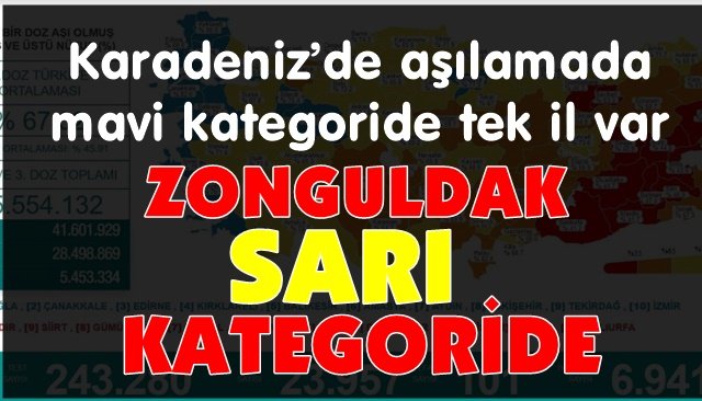 Karadeniz’de aşılamada mavi kategoride tek il var