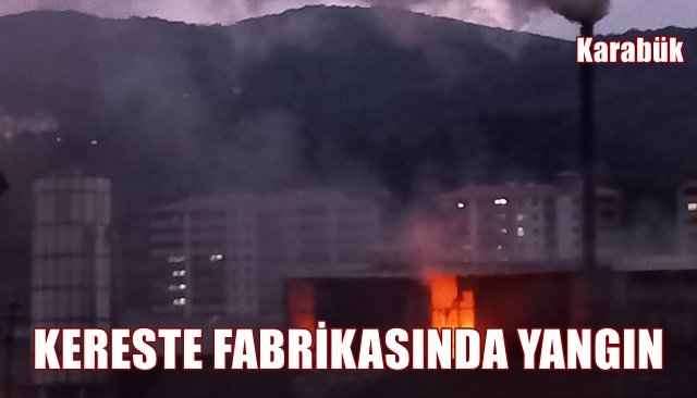 Kereste fabrikasında korkutan yangın