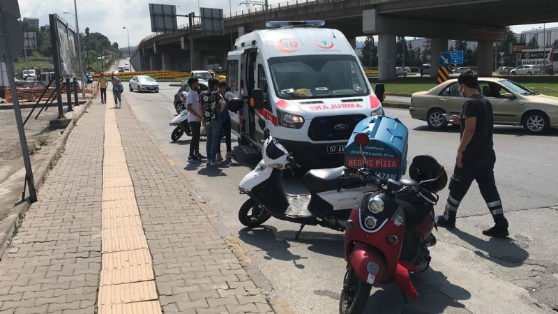 MOTOSİKLET KAZASINDA BİR KİŞİ YARALANDI - 4
