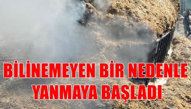  Saman yüklü kamyon alev aldı